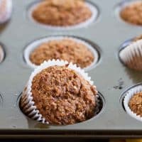 Whole Wheat Bran Muffins Close up