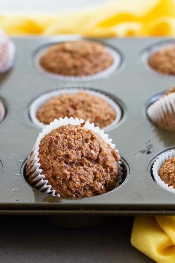 Whole Wheat Bran Muffins Close up