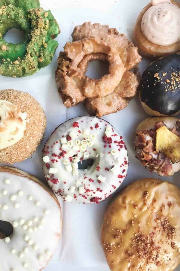 Box of assorted donuts from Firecakes Donuts - Chicago, IL