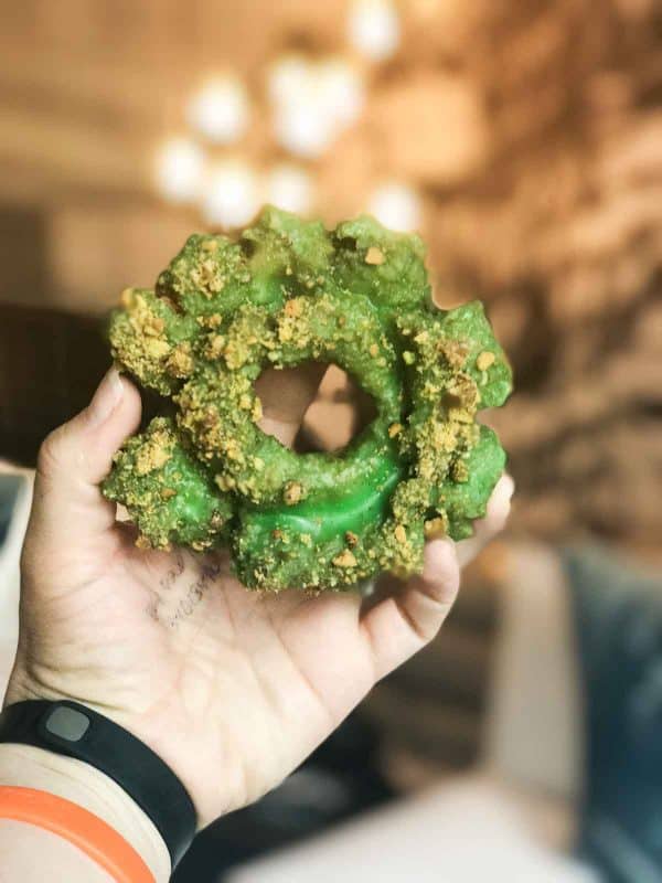 Pistachio Old Fashioned donut from Firecakes Donuts, Chicago IL