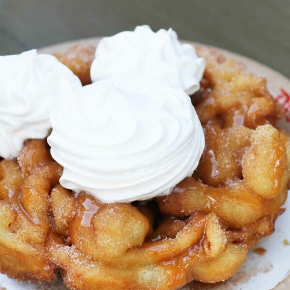 Churro Funnel Cake from Hungry Bear Restaurant - Disneyland