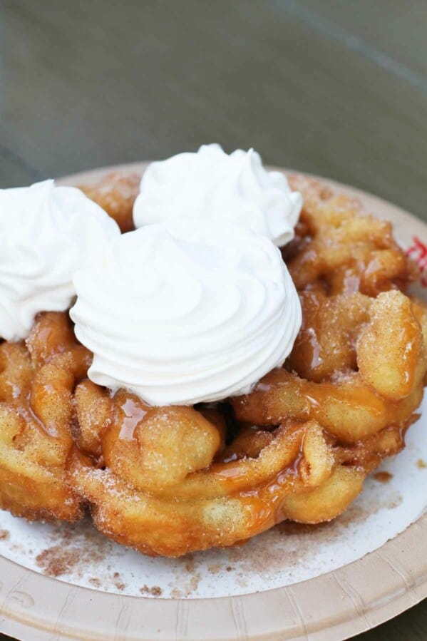 Churro Funnel Cake from Hungry Bear Restaurant - Disneyland