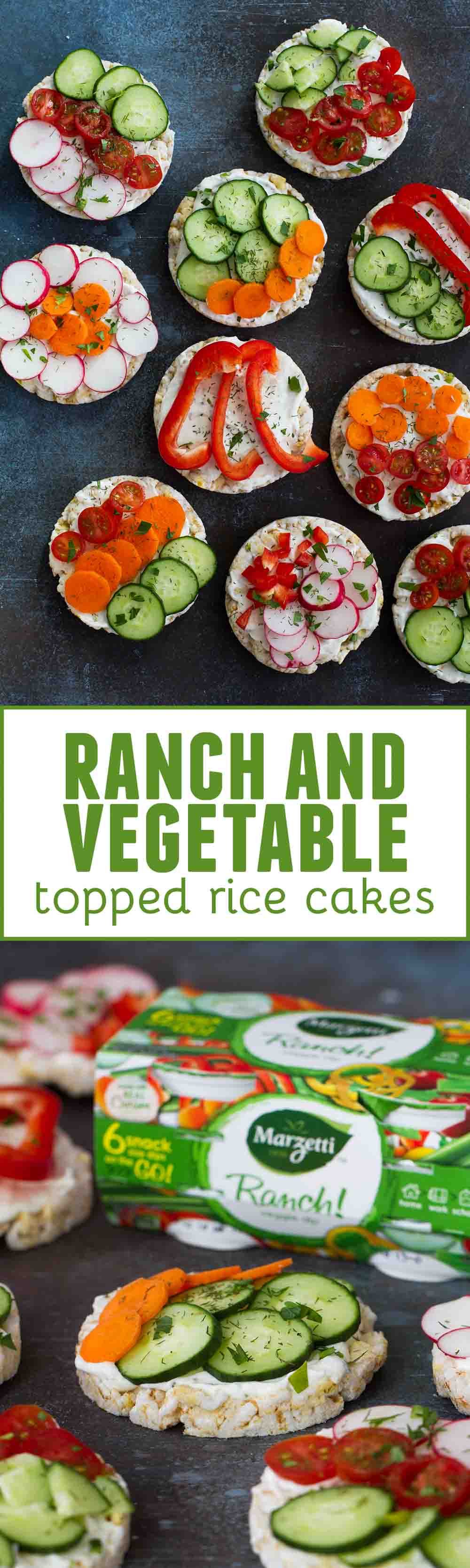 Ranch and Vegetable Topped Rice Cakes Taste and Tell