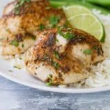 Easy Lime Baked Chicken Thighs