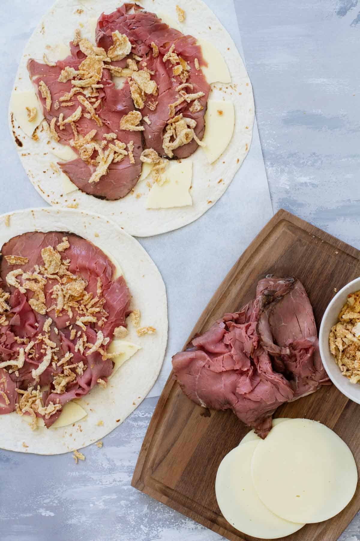 How to make French Dip Tortilla Roll Ups