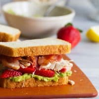 Strawberry Avocado Chicken Club Sandwich recipe