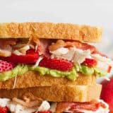 Strawberry Avocado Chicken Club Sandwich