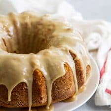 Buttermilk Pound Cake with Caramel Icing-image