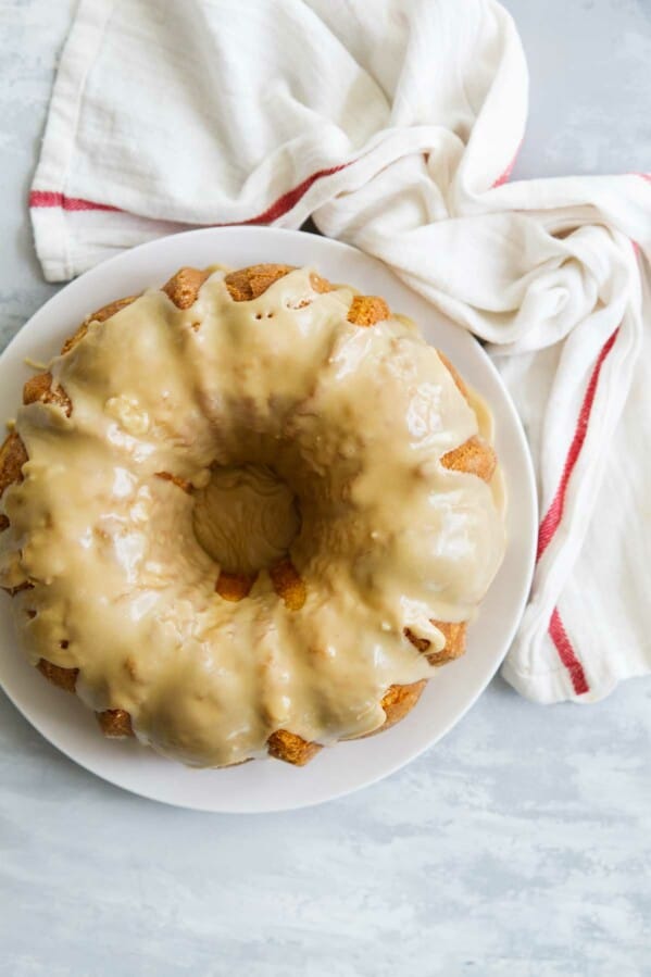 Buttermilk Pound Cake with Caramel Icing Taste and Tell