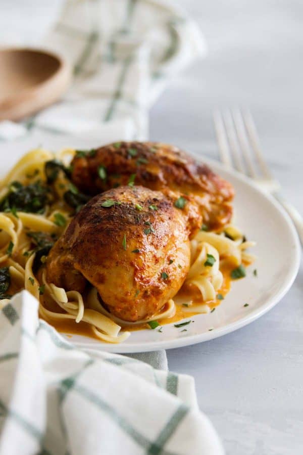 Pressure Cooker Chicken Thighs with Garlic and Paprika