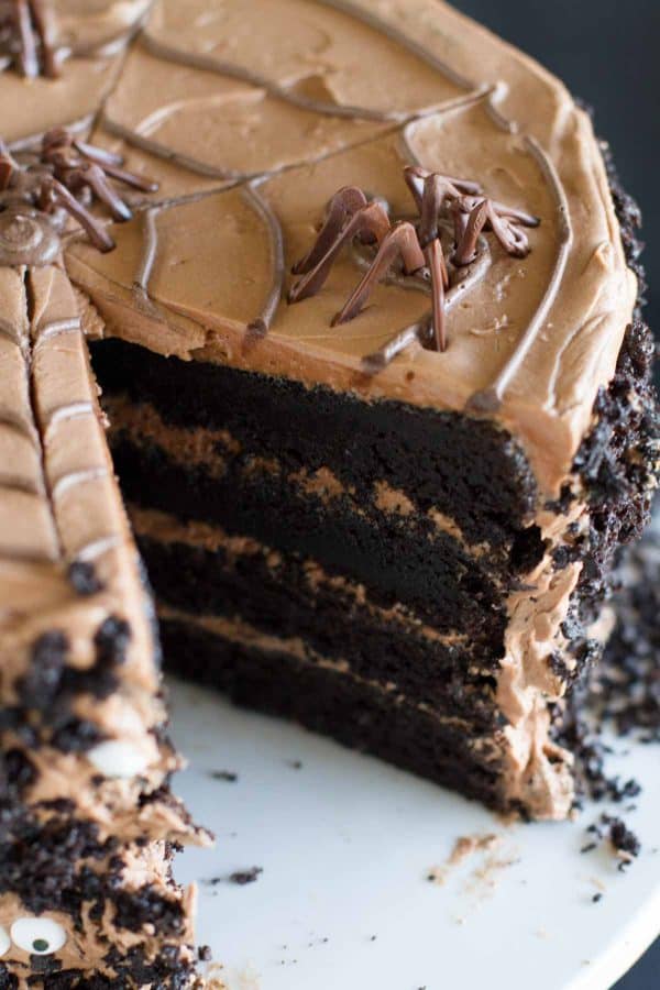 Halloween Cakes - Dark Chocolate Cake with Nutella Buttercream