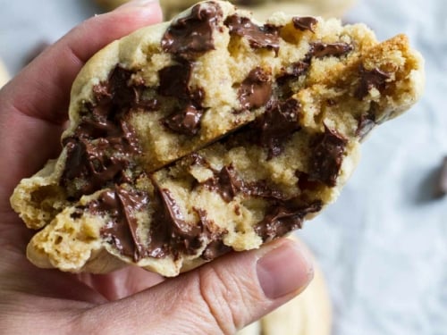 Bakery Style Giant Chocolate Chip Cookie Recipe - Taste and Tell