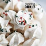 Meringue Cookies with text on top