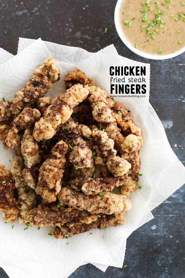 Homemade Chicken Fried Steak Fingers with Gravy Taste and Tell