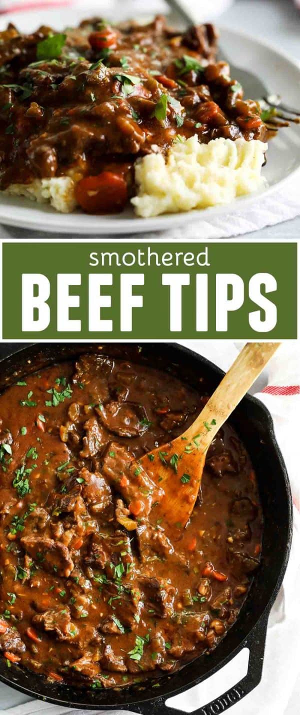Easy Smothered Beef Tips and Gravy Taste and Tell