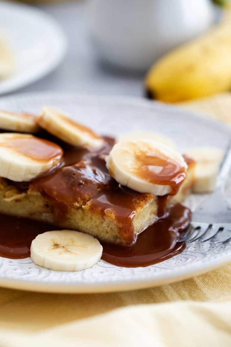 Brioche French Toast with Salted Caramel and Bananas Taste and Tell