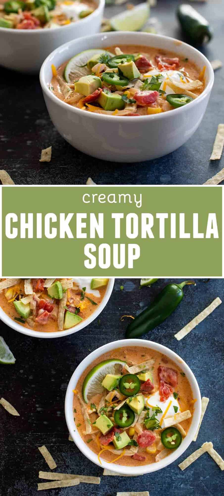 Creamy Chicken Tortilla Soup Recipe - Taste and Tell