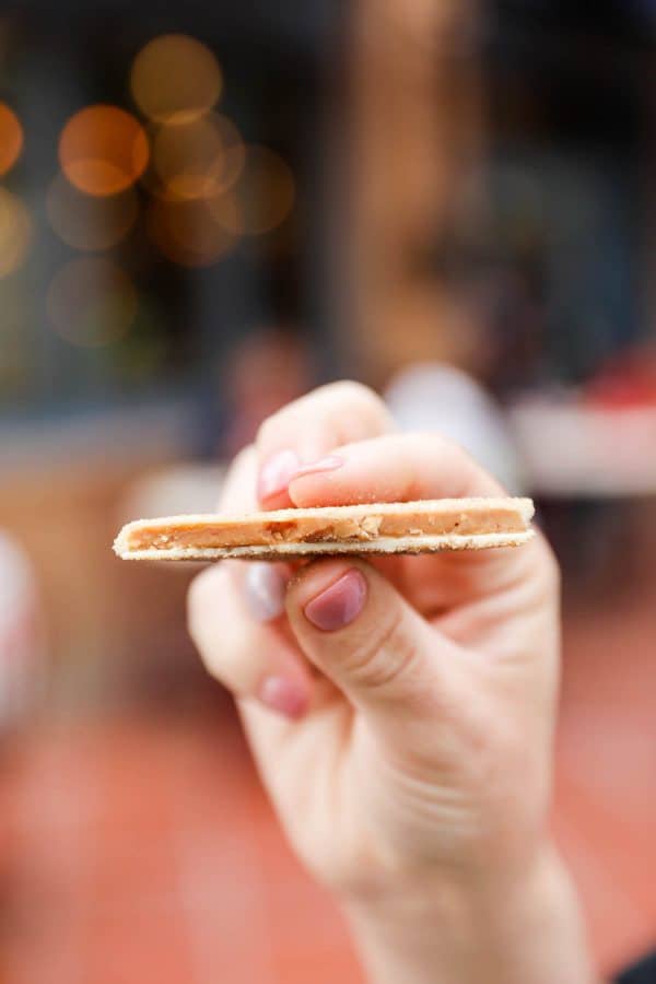 Inside of Churro Toffee from Disneyland
