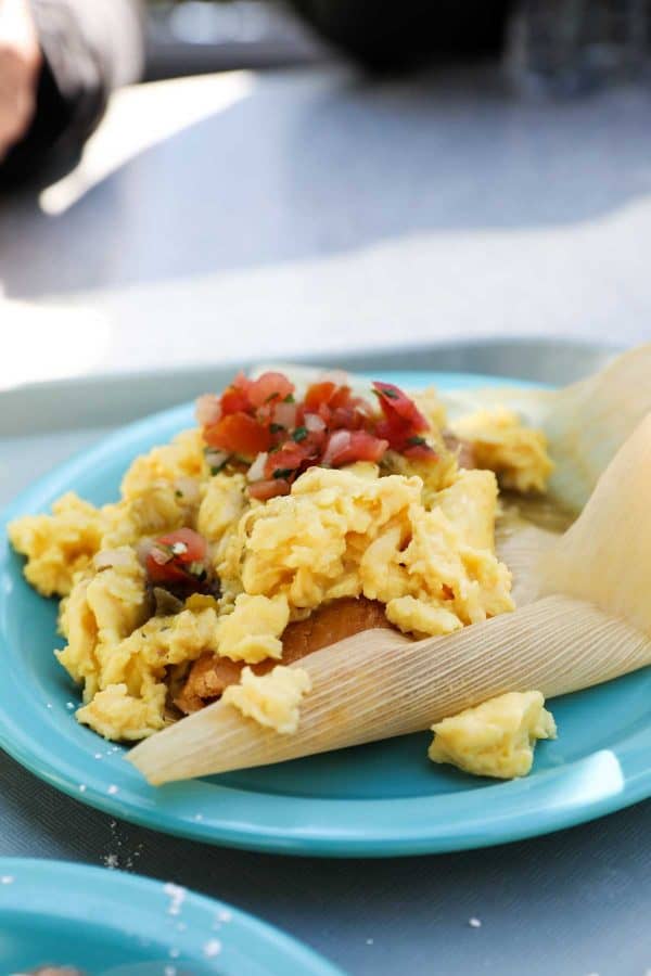 Chicken Tamale Breakfast from Flos V8 Cafe at Disney California Adventure
