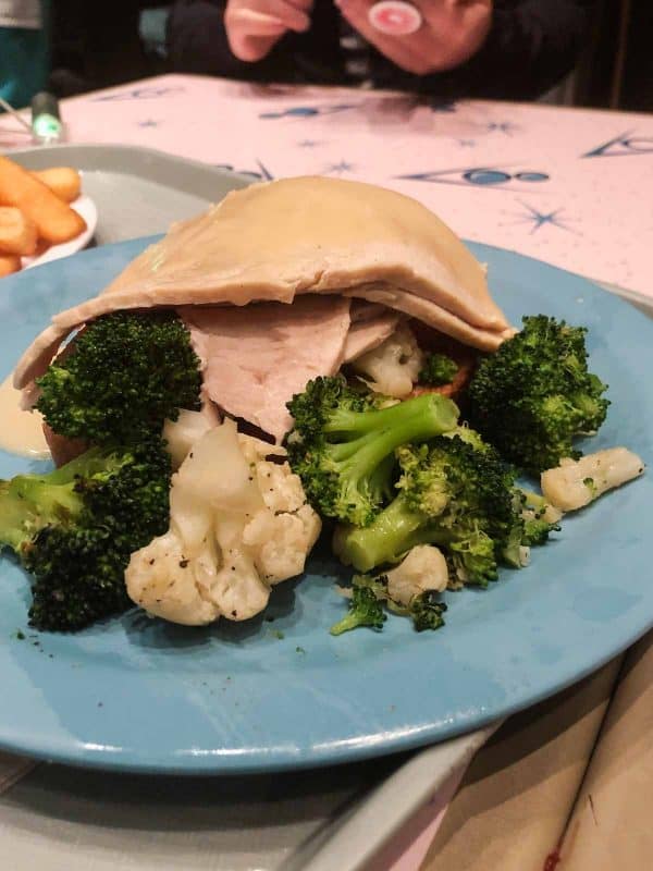 Open Face Turkey Sandwich from Flos V8 Cafe at Disney California Adventure