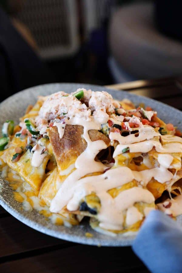 Lobster Nachos from Lamplight Lounge at Disney California Adventure