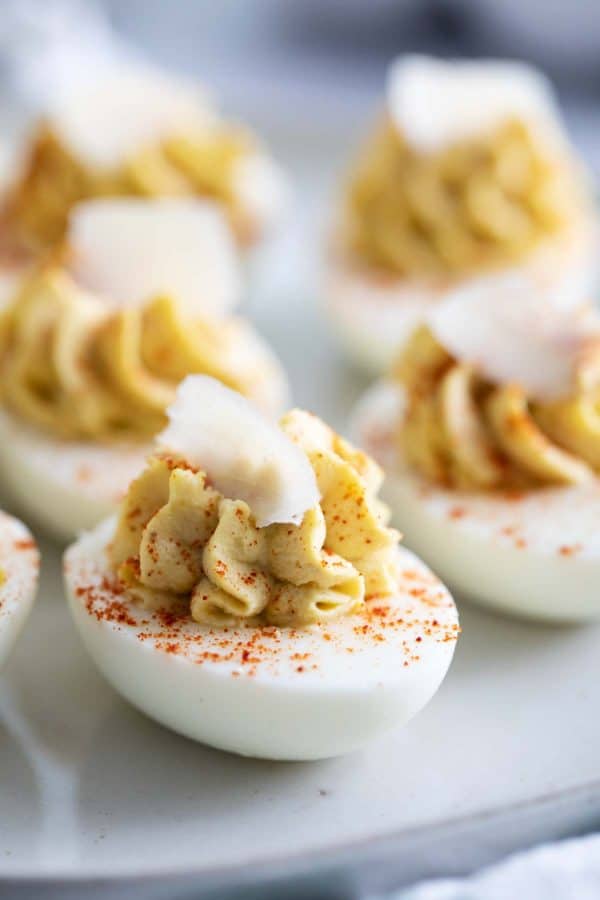 Caesar Deviled Eggs Recipe with Parmesan