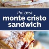 Monte Cristo Sandwich with text in the middle