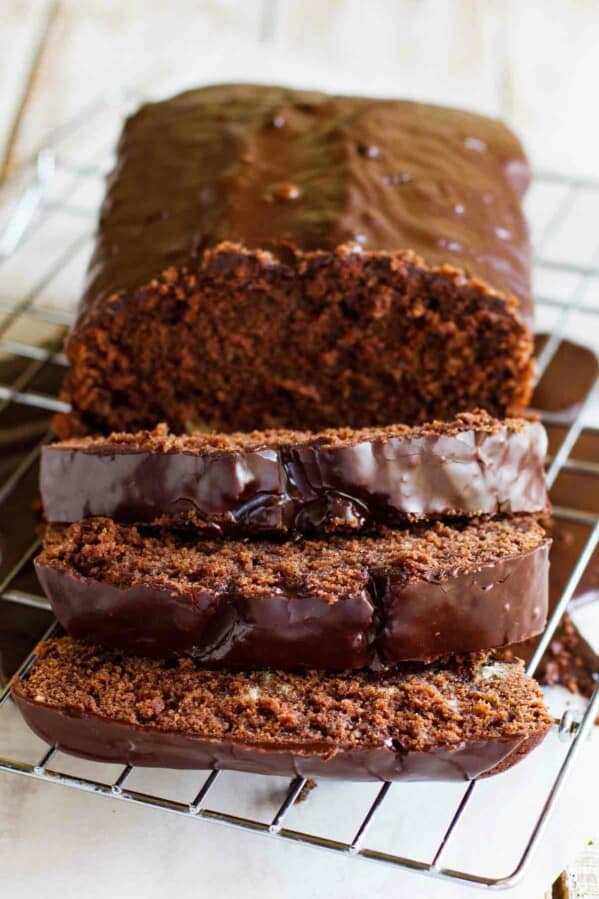 Loaf of Chocolate Pound Cake