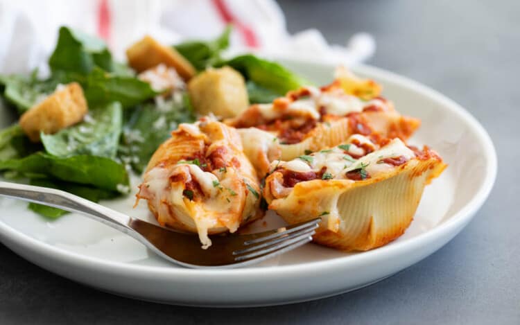 Stuffed Shells on Plate