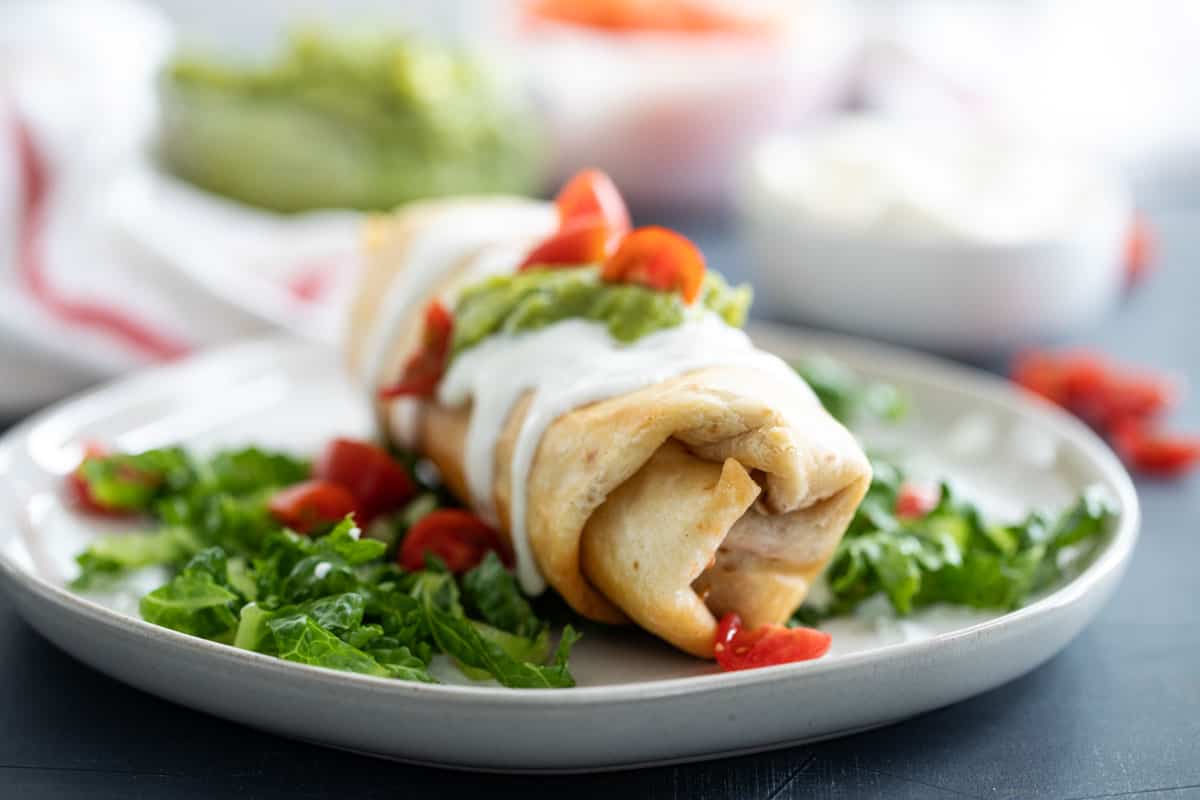 chimichanga on a plate