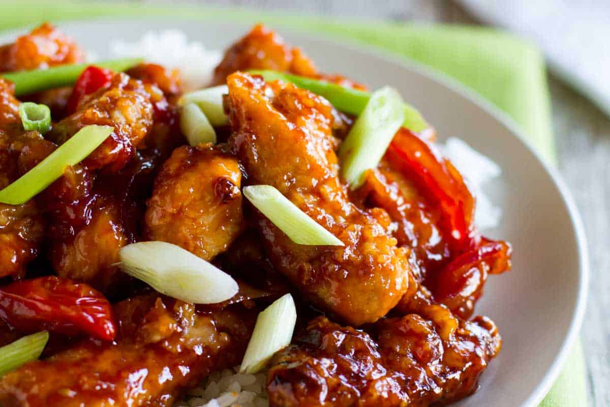 Chinese Chicken on a plate