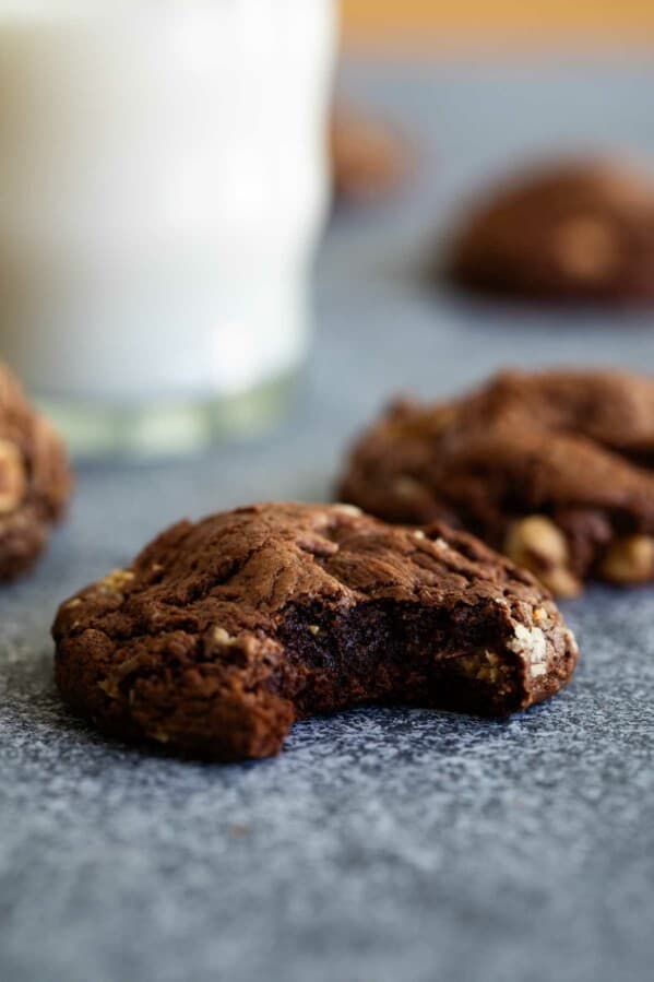 fudgy center of Chocolate Peanut Butter Cookies