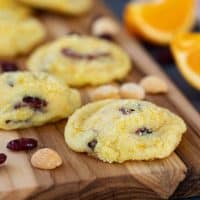 cookies with cranberries and orange