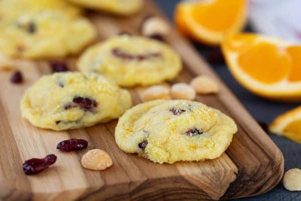 cookies with cranberries and orange