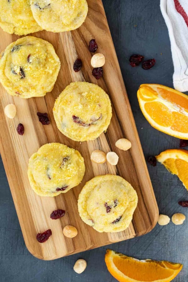 Cranberry Orange Cookies with Macadamia Nuts