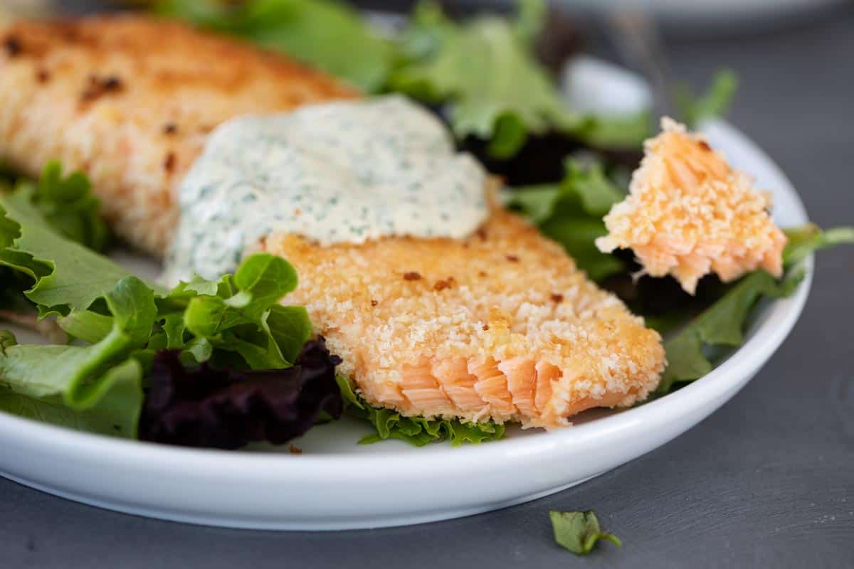 texture of pan fried salmon