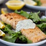 pan fried salmon with panko