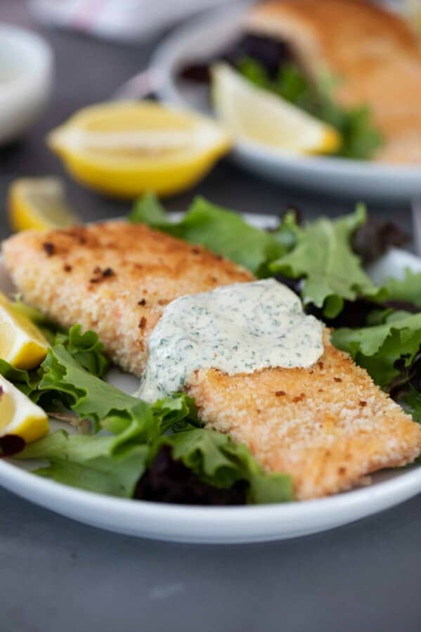 pan fried salmon with panko