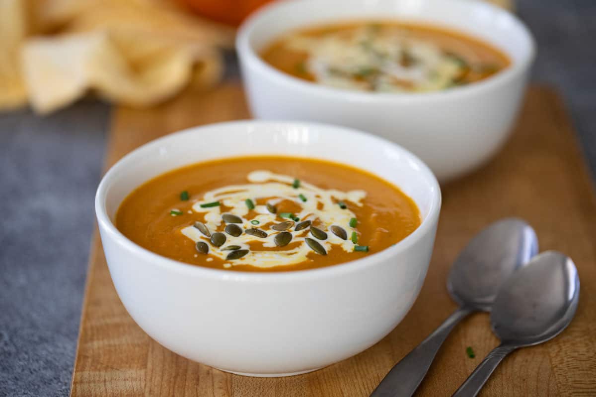 Creamy And Spicy Pumpkin Soup Recipe Recipe Taste And Tell