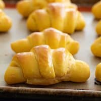 baked Sweet Potato Buttermilk Crescent Rolls