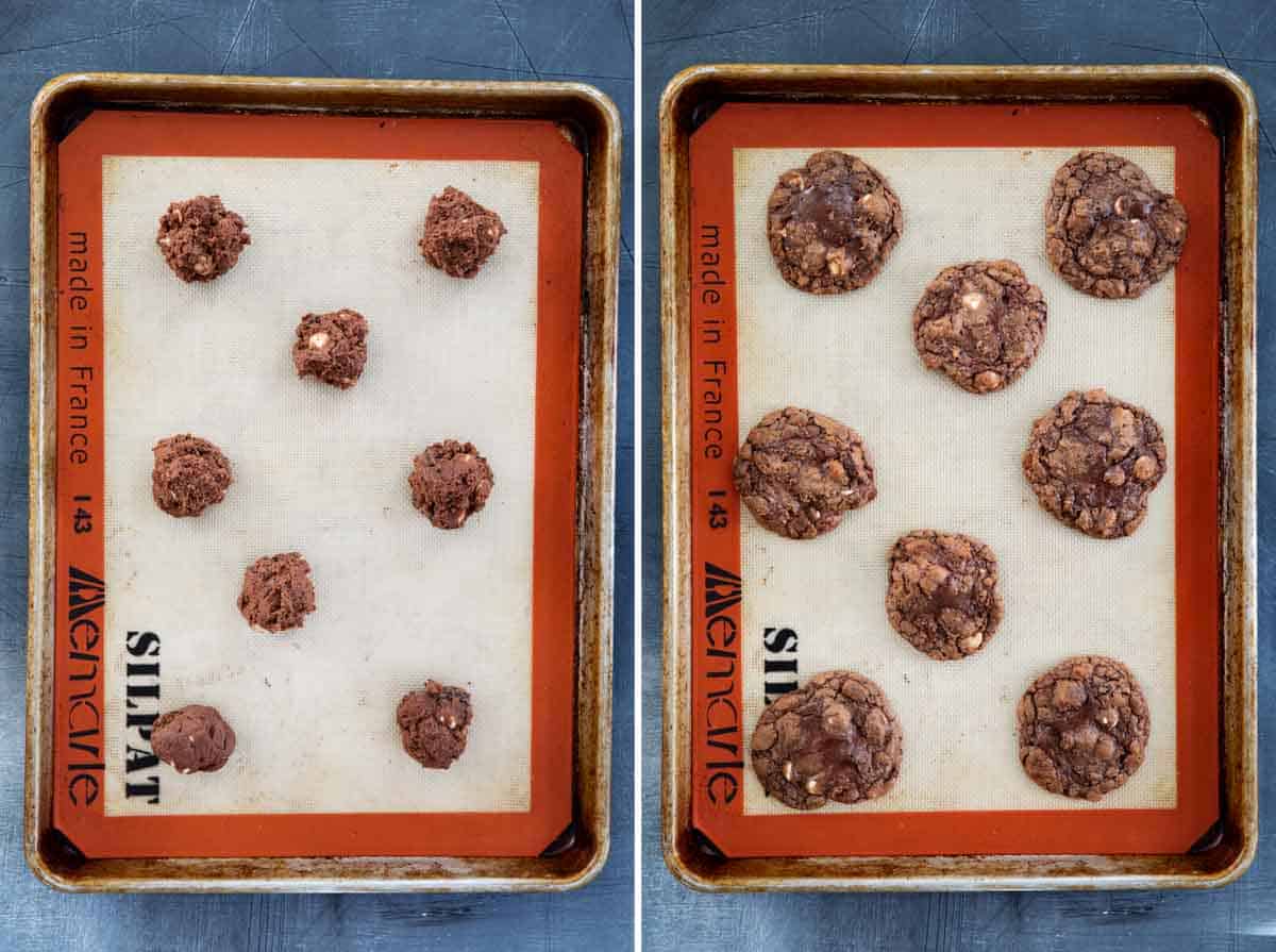 baked chocolate cookies