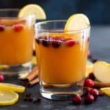 Hot Apple Cider in Glasses