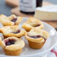 Raspberry Jam and Brie in Crescent Cups