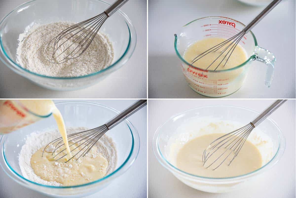 steps to make waffle batter