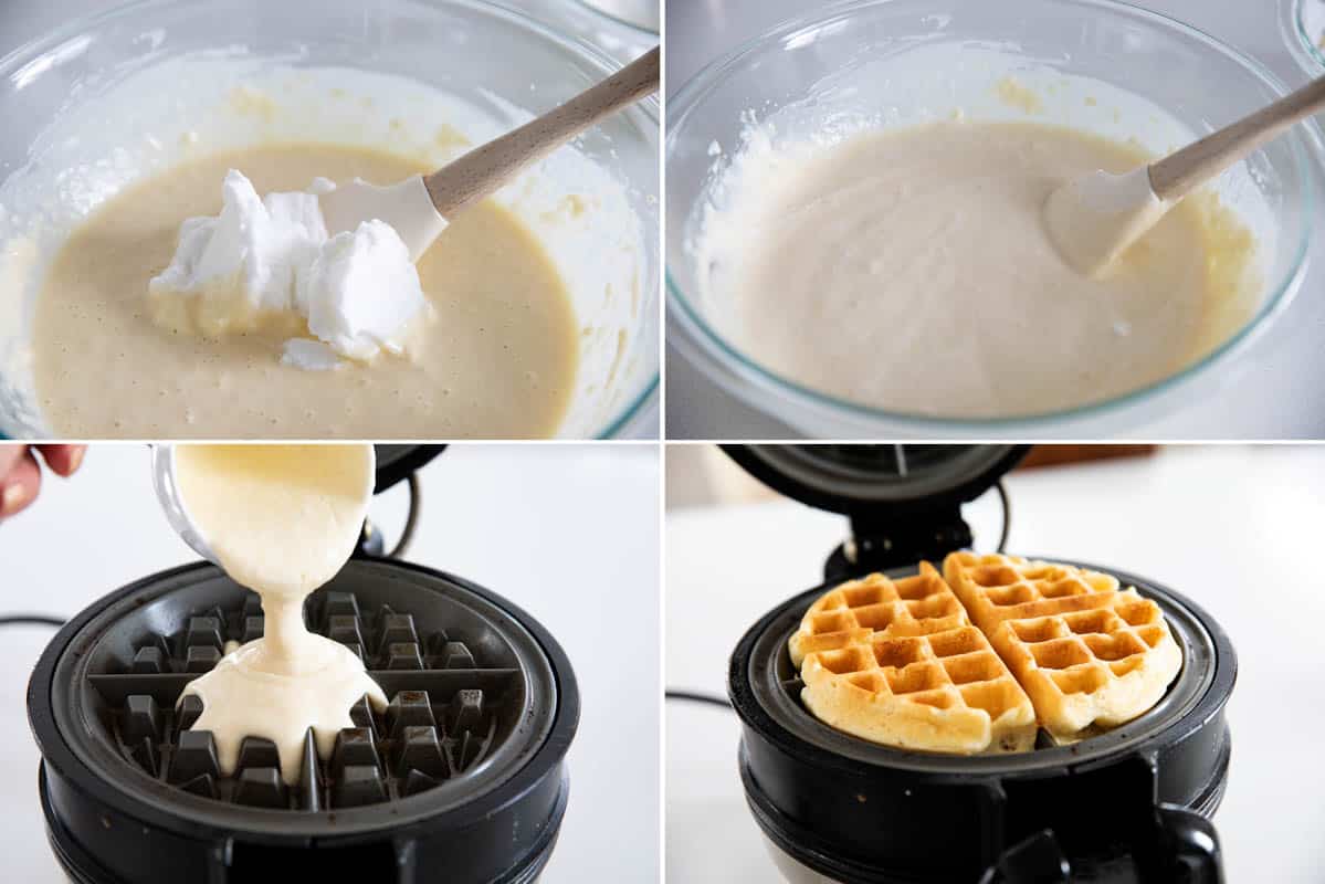 steps to make light and fluffy waffles