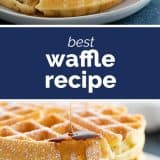 Waffle Recipe with text bar in the center