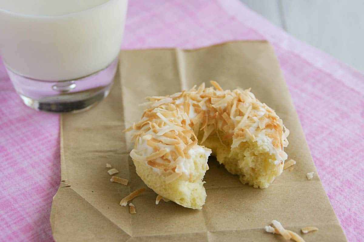 texture of Baked Coconut Donuts