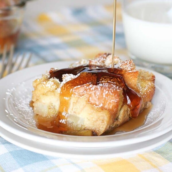 syrup pouring on french toast