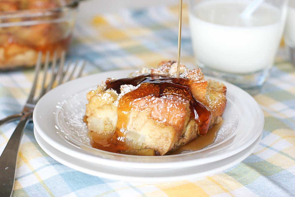 syrup pouring on french toast