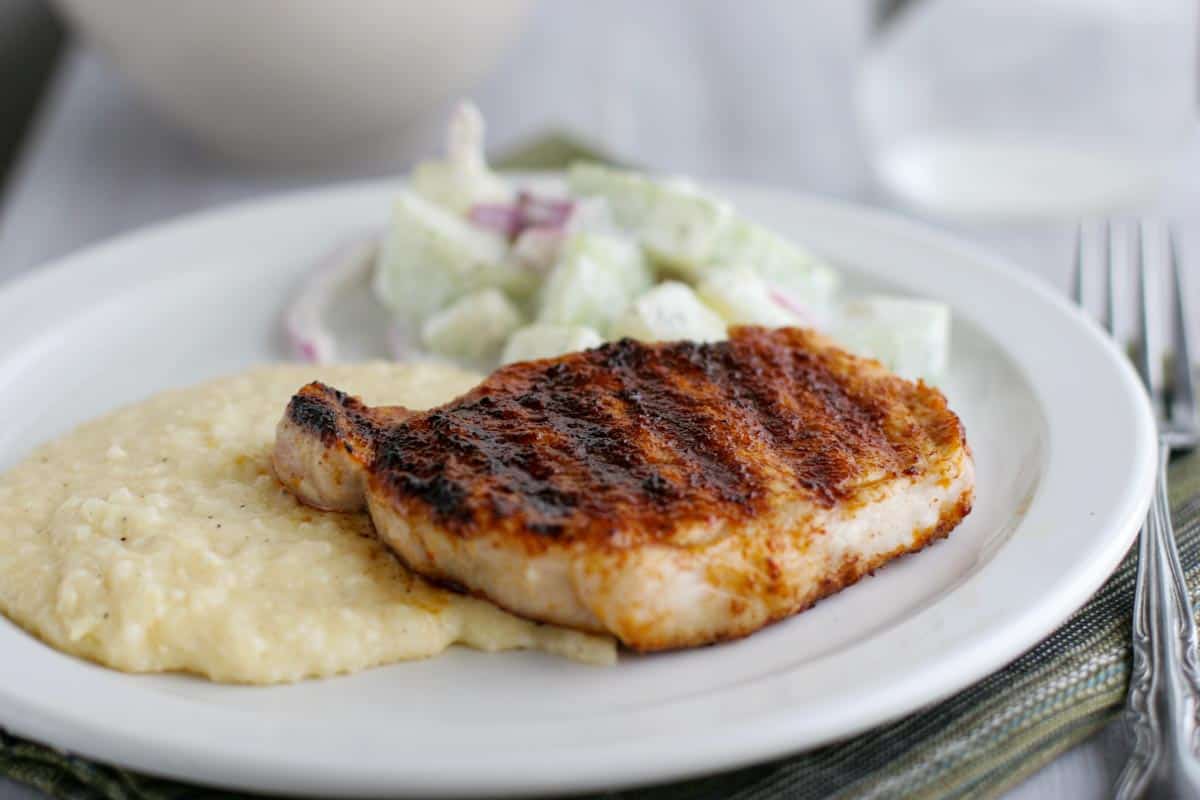 pork chops spiced with barbecue seasonings